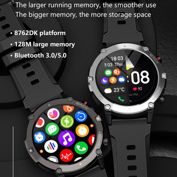 LEMFO LF26MAX 1.32 inch HD Round Screen Smart Watch Supports Bluetooth Calls(Black)