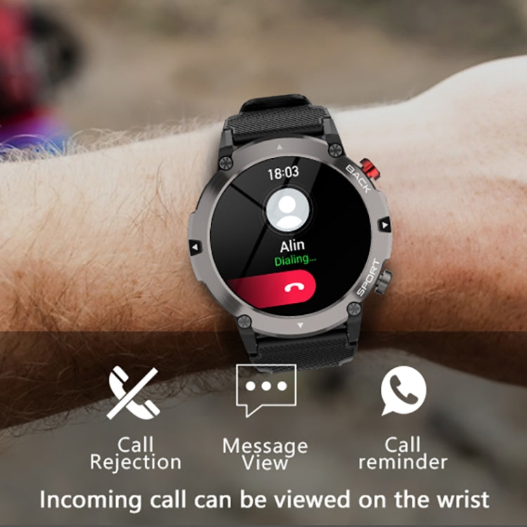 LEMFO LF26MAX 1.32 inch HD Round Screen Smart Watch Supports Bluetooth Calls(Black)