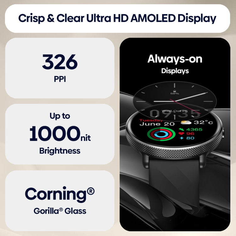 Zeblaze GTR 3 Pro 1.43 inch Screen Voice Calling Smart Watch, Support Heart Rate / Blood Pressure / Blood Oxygen(Gold)