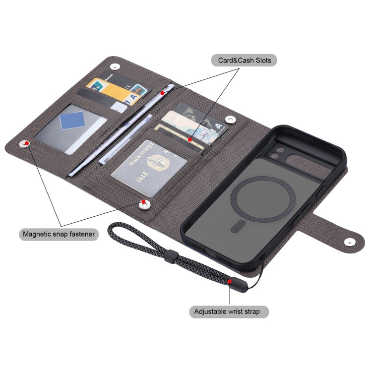 For Google Pixel 8 Pro ViLi GHA Series Shockproof MagSafe RFID Leather Attraction Horizontal Flip Phone Case(Grey)