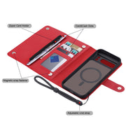 For Google Pixel 8 Pro ViLi GHB Series MagSafe Magnetic Zipper Leather Phone Case(Red)