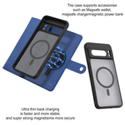 For Google Pixel 8 Pro ViLi GHB Series MagSafe Magnetic Zipper Leather Phone Case(Blue)