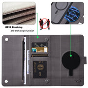 For Google Pixel 8 Pro ViLi GHB Series MagSafe Magnetic Zipper Leather Phone Case(Grey)