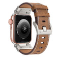 For Apple Watch Series 4 44mm Mecha Style Leather Watch Band(Dark Brown) - Watch Bands by PMC TechLife | Online Shopping South Africa | PMC TechLife