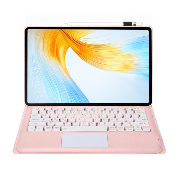 For Huawei MatePad Pro 13.2 inch AH18-A Detachable Bluetooth Keyboard Leather Tablet Case with Touch(Pink)