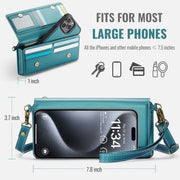 CaseMe Me30 Multi Functional Diagonal Cross Bag Phone Case(Green)