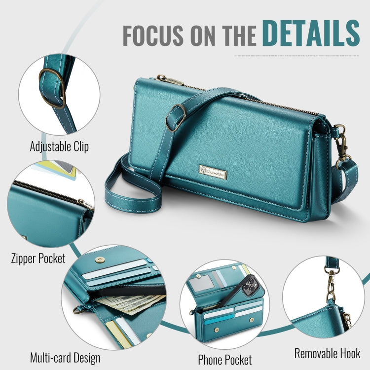 CaseMe Me30 Multi Functional Diagonal Cross Bag Phone Case(Green)