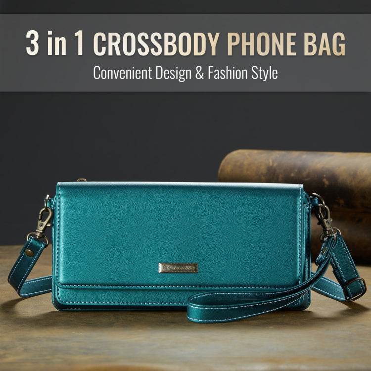 CaseMe Me30 Multi Functional Diagonal Cross Bag Phone Case(Green)