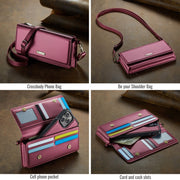 CaseMe Me30 Multi Functional Diagonal Cross Bag Phone Case(Red)