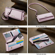 CaseMe Me30 Multi Functional Diagonal Cross Bag Phone Case(Pink)