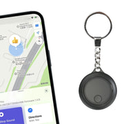 Global Positioning Pet Key Circular Anti-Lost Device Locator(Black)