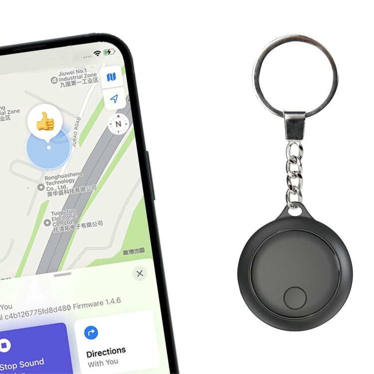 Global Positioning Pet Key Circular Anti-Lost Device Locator(White)