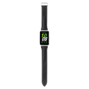 For Samsung Galaxy Fit 3 Litchi Texture Magnetic Buckle Slim Leather Watch Band(Black)