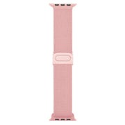 For Apple Watch Series 3 42mm Carbon Fiber Texture Snap Buckle Nylon Watch Band(Pink)