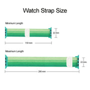 For Apple Watch Series 7 41mm Carbon Fiber Texture Snap Buckle Nylon Watch Band(Gradient Grey)