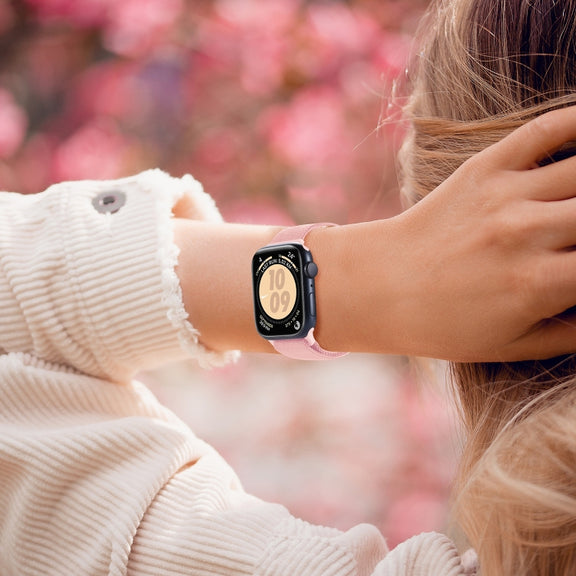 For Apple Watch Ultra 49mm Carbon Fiber Texture Snap Buckle Nylon Watch Band(Gradient Blue)