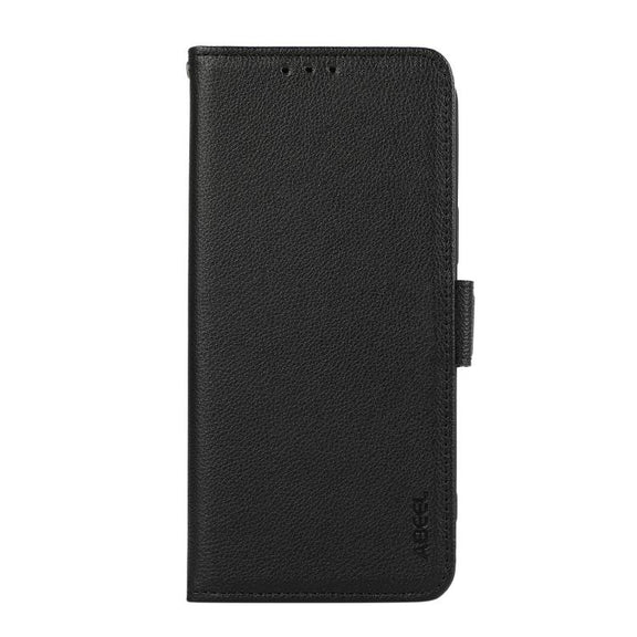 For iPhone 17 Air ABEEL Side-Magnetic Litchi Pattern Leather RFID Phone Case(Black)