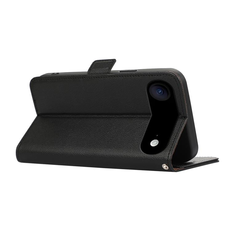 For iPhone 17 Air ABEEL Side-Magnetic Litchi Pattern Leather RFID Phone Case(Black)