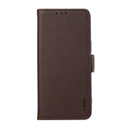 For iPhone 17 Air ABEEL Side-Magnetic Litchi Pattern Leather RFID Phone Case(Brown)