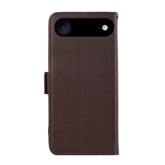 For iPhone 17 Air ABEEL Side-Magnetic Litchi Pattern Leather RFID Phone Case(Brown)