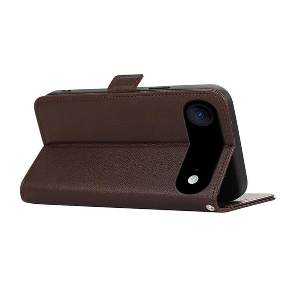 For iPhone 17 Air ABEEL Side-Magnetic Litchi Pattern Leather RFID Phone Case(Brown)
