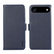 For iPhone 17 Air ABEEL Side-Magnetic Litchi Pattern Leather RFID Phone Case(Blue)