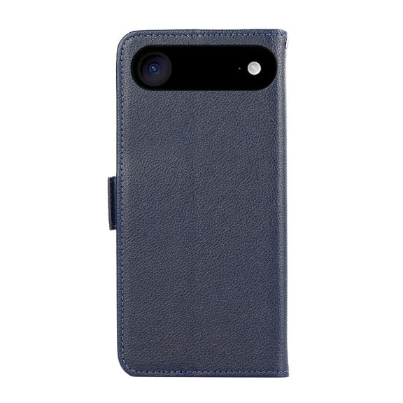 For iPhone 17 Air ABEEL Side-Magnetic Litchi Pattern Leather RFID Phone Case(Blue)