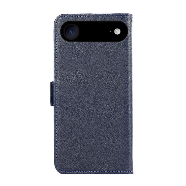 For iPhone 17 Air ABEEL Side-Magnetic Litchi Pattern Leather RFID Phone Case(Blue)