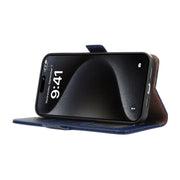 For iPhone 17 Air ABEEL Side-Magnetic Litchi Pattern Leather RFID Phone Case(Blue)