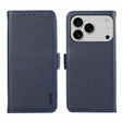 For iPhone 17 Pro ABEEL Side-Magnetic Litchi Pattern Leather RFID Phone Case(Blue) - free shipping - PMc TechLife - Order now!