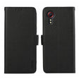 For Samsung Galaxy Xcover7 ABEEL Side-Magnetic Litchi Pattern Leather RFID Phone Case(Black) - Galaxy Phone Cases by PMC TechLife | Online Shopping South Africa | PMC TechLife