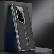 For Huawei MateX2 GKK Integrated Blade Ultra-thin Leather Full Coverage Phone Case(Grey)