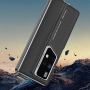 For Huawei MateX2 GKK Integrated Blade Ultra-thin Leather Full Coverage Phone Case(Grey)