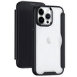 For iPhone 15 Pro Max RFID Blocking Adsorption Flip Leather Phone Case(Black) - iPhone 15 Pro Max Cases by PMC TechLife | Online Shopping South Africa | PMC TechLife