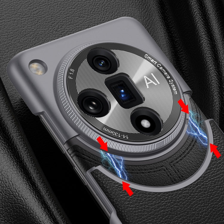 For OPPO Find X7 Ultra GKK Mortise-Tenon Connection Contrast Color Leather Shockproof Phone Case(Black)