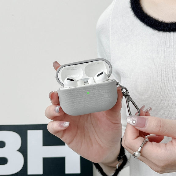 For AirPods Pro Suede Earphone Protective Case(White)