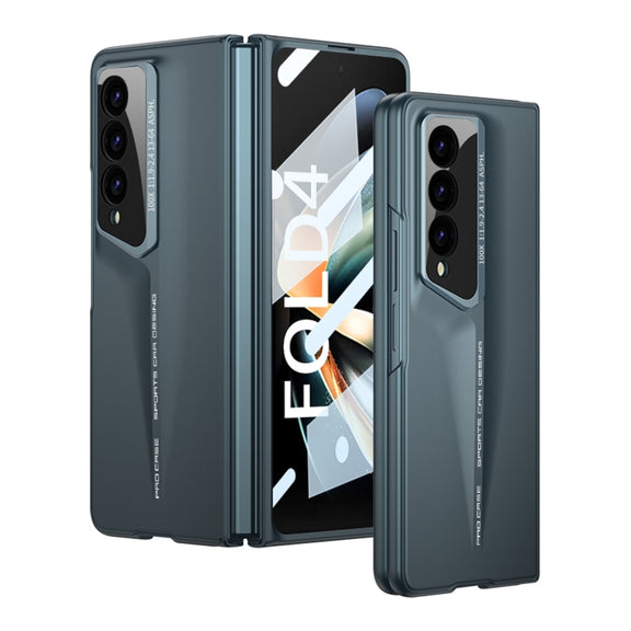 For Samsung Galaxy Z Fold4 5G GKK Integrated Blade Ultra-thin Full Coverage Phone Case(Cyan)