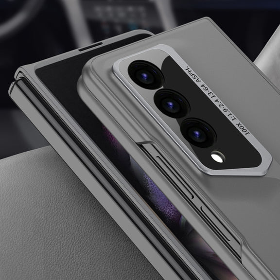 For Samsung Galaxy Z Fold3 GKK Integrated Blade Ultra-thin Full Coverage Phone Case(Cyan)