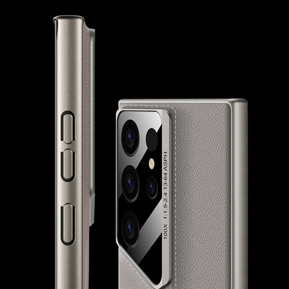 For Samsung Galaxy S24 Ultra 5G GKK Blade Ultra-thin Leather Full Coverage Phone Case(Grey)