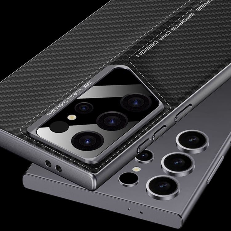 For Samsung Galaxy S24 Ultra 5G GKK Blade Ultra-thin Leather Full Coverage Phone Case(Grey)