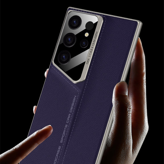 For Samsung Galaxy S24 Ultra 5G GKK Blade Ultra-thin Leather Full Coverage Phone Case(Grey)