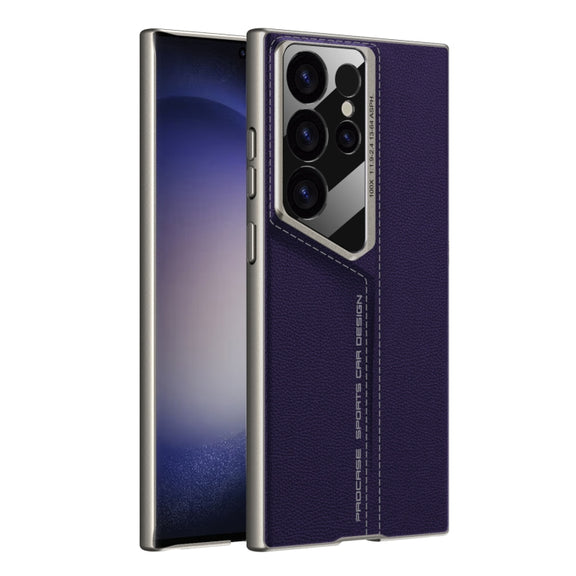 For Samsung Galaxy S24 Ultra 5G GKK Blade Ultra-thin Leather Full Coverage Phone Case(Purple)