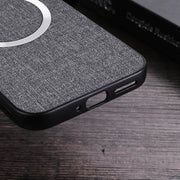 For Google Pixel 9 CD Magnetic Ring Cloth Texture PU Phone Case(Grey)