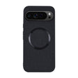 For Google Pixel 9 Pro CD Magnetic Ring Cloth Texture PU Phone Case(Black) - Google Cases by PMC TechLife | Online Shopping South Africa | PMC TechLife | Buy Now Pay Later Mobicred