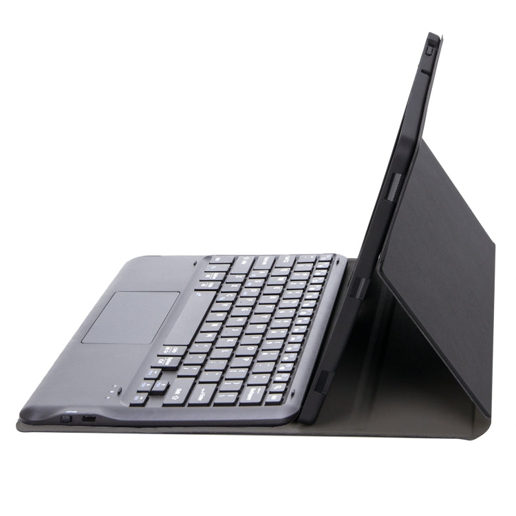 For Xiaomi Pad 6S Pro 12.4 Lambskin Texture Detachable Bluetooth Keyboard Leather Case with Touchpad(Black)