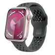 For Apple Watch SE 44mm Oval Holes Fluororubber Watch Band(Dark Grey) - Watch Bands by PMC TechLife | Online Shopping South Africa | PMC TechLife
