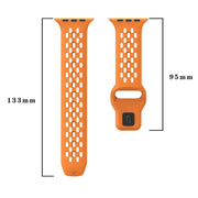 For Apple Watch 42mm Oval Holes Fluororubber Watch Band(Starlight)