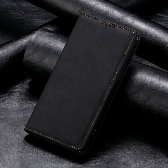 For Redmi K70 Ultra Business Solid Color Magnetic RFID Leather Phone Case(Black)