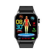 ET580 2.04 inch AMOLED Screen Sports Smart Watch Support Bluethooth Call /  ECG Function(Black Butterfly Buckle)