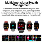 ET580 2.04 inch AMOLED Screen Sports Smart Watch Support Bluethooth Call /  ECG Function(Black Butterfly Buckle)